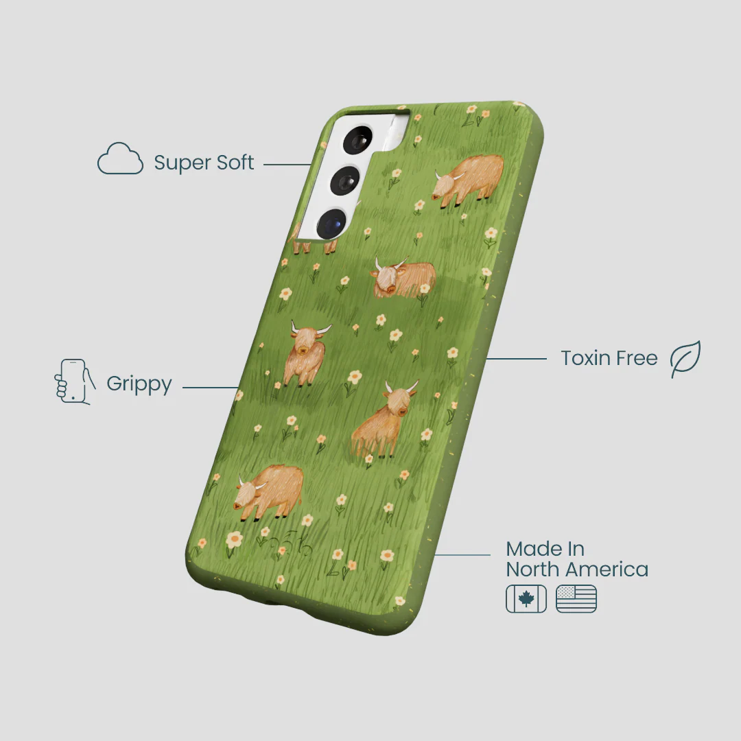 Forest Floor Cozy Cows Samsung Galaxy S22 Case - Image 3