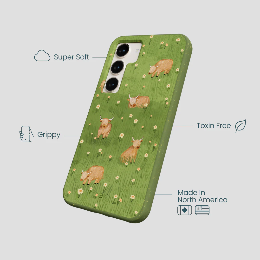 Forest Floor Cozy Cows Samsung Galaxy S23 Case - Image 3