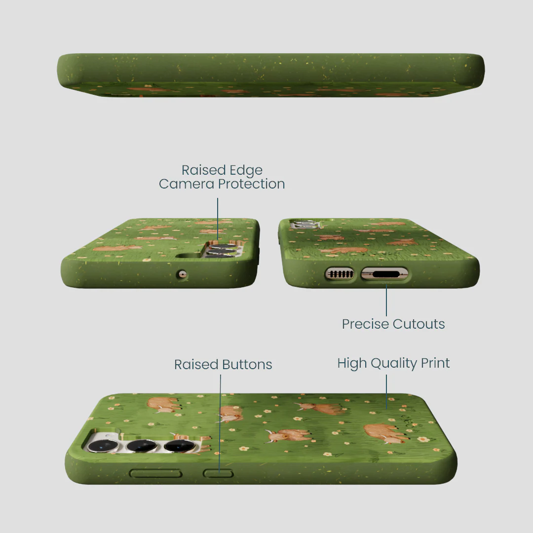 Forest Floor Cozy Cows Samsung Galaxy S23+(Plus) Case - Image 2