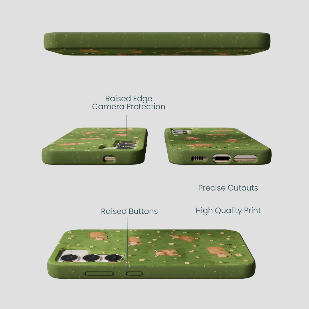 Forest Floor Cozy Cows Samsung Galaxy S24 Case - Image 2