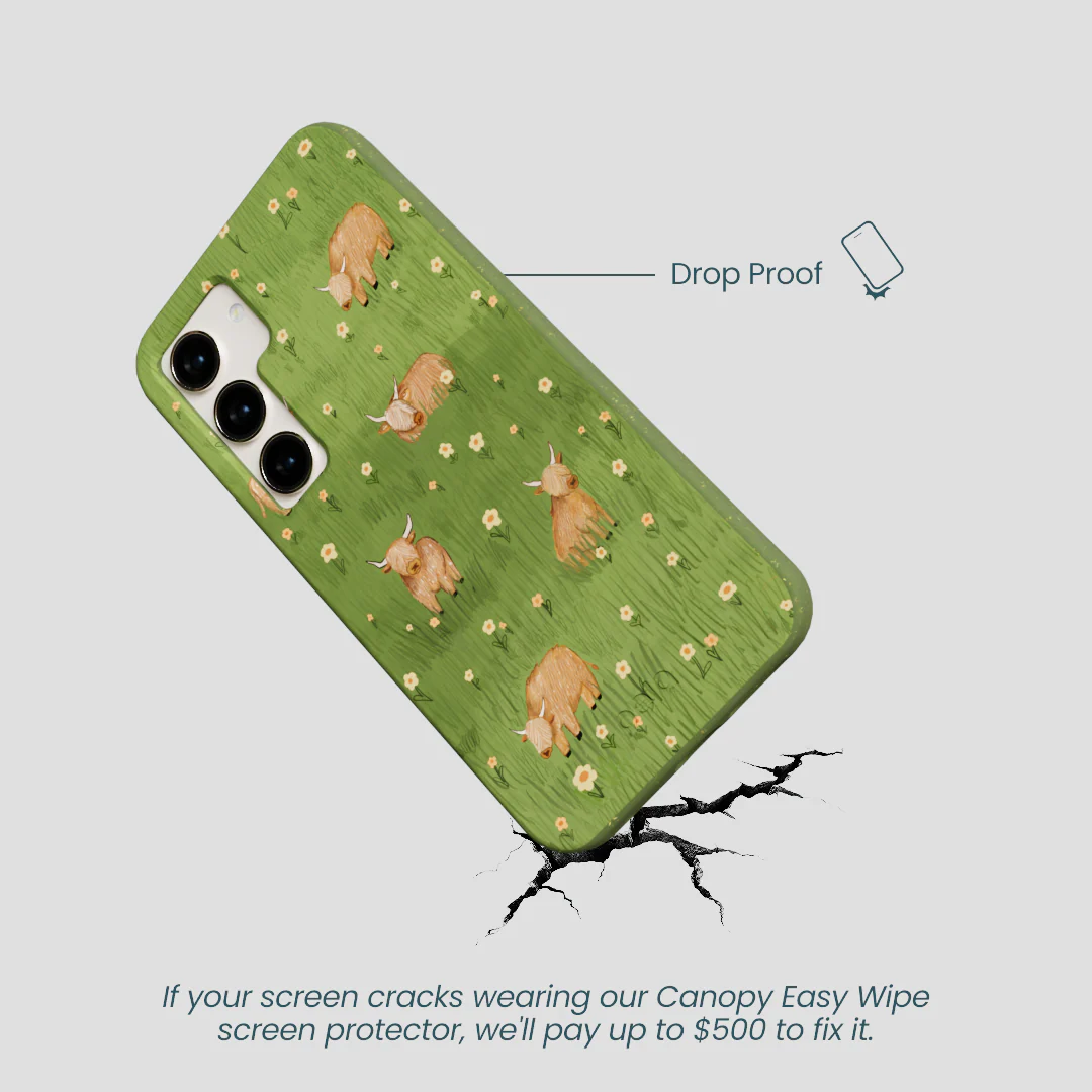 Forest Floor Cozy Cows Samsung Galaxy S24 Case - Image 4