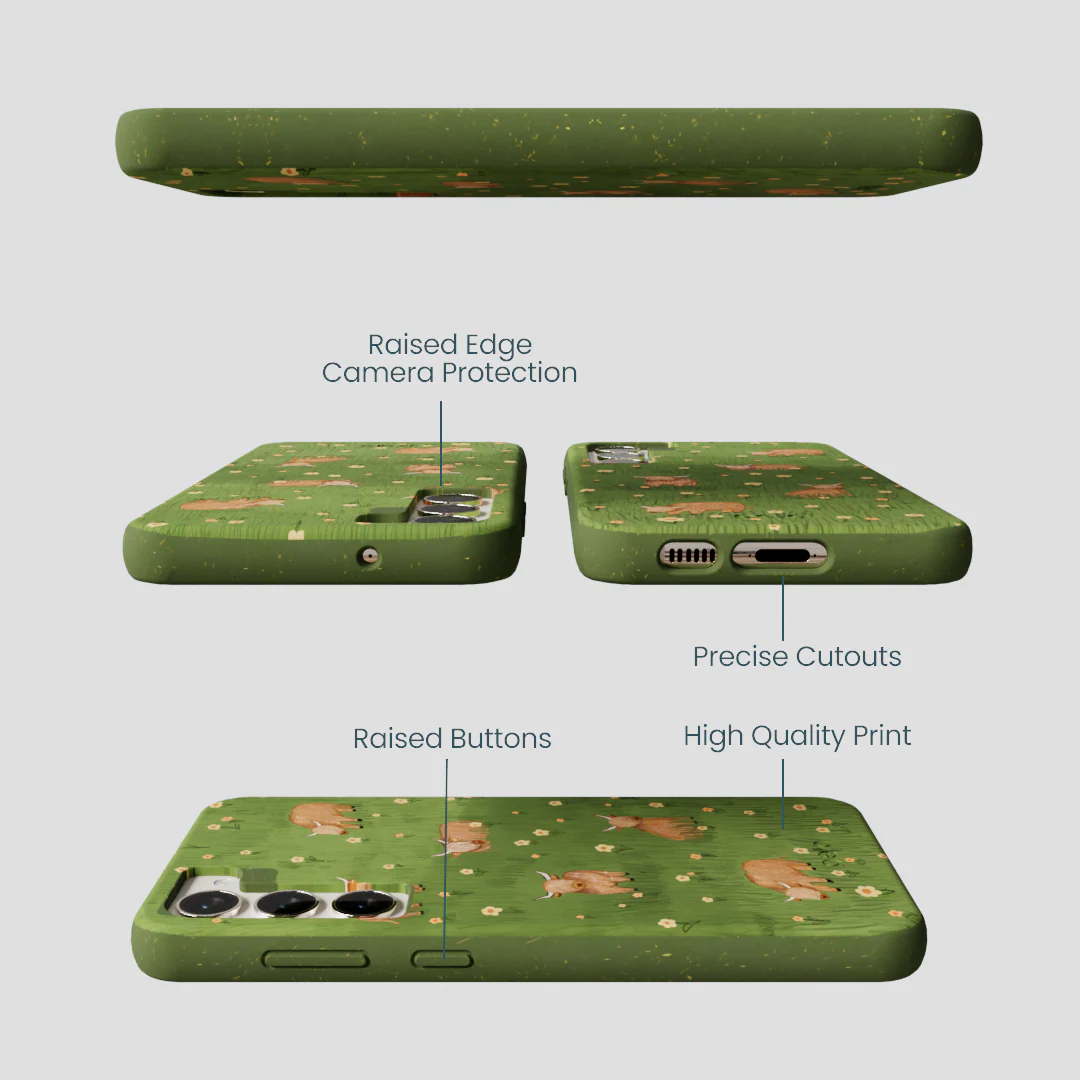 Forest Floor Cozy Cows Samsung Galaxy S24+(Plus) Case - Image 2