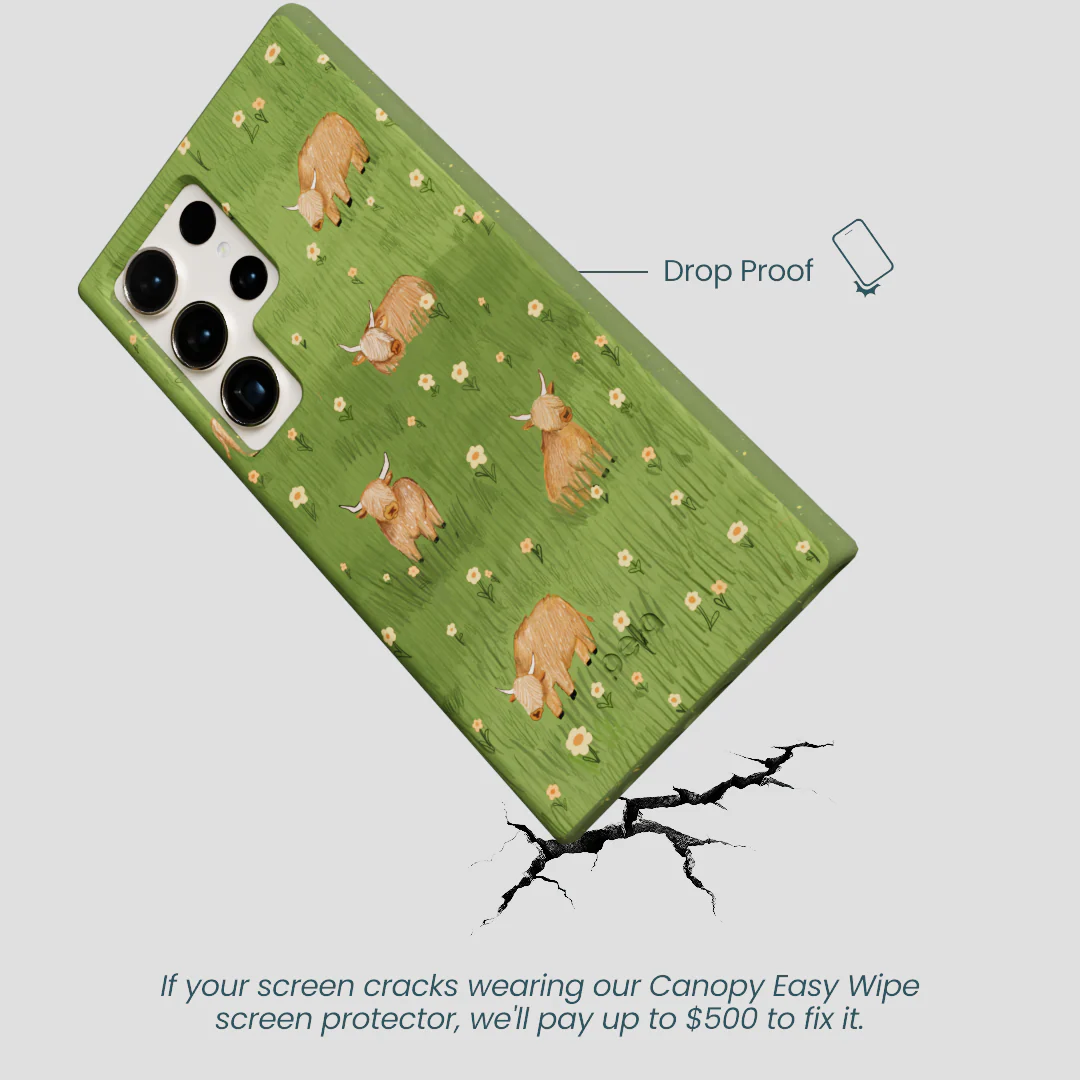 Forest Floor Cozy Cows Samsung Galaxy S24 Ultra Case - Image 4