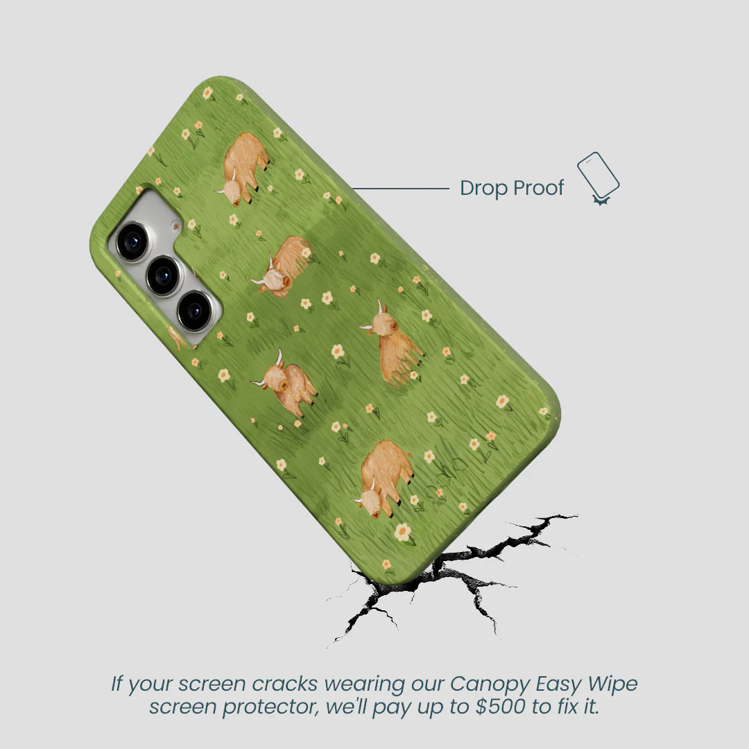 Forest Floor Cozy Cows Samsung Galaxy S25 Case - Image 4