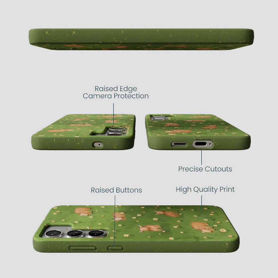 Forest Floor Cozy Cows Samsung Galaxy S25+(Plus) Case - Image 2