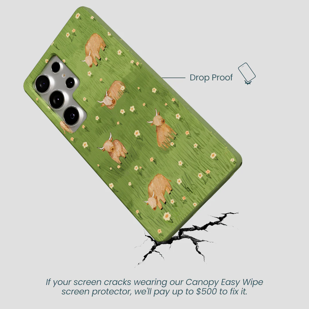 Forest Floor Cozy Cows Samsung Galaxy S25 Ultra Case - Image 4