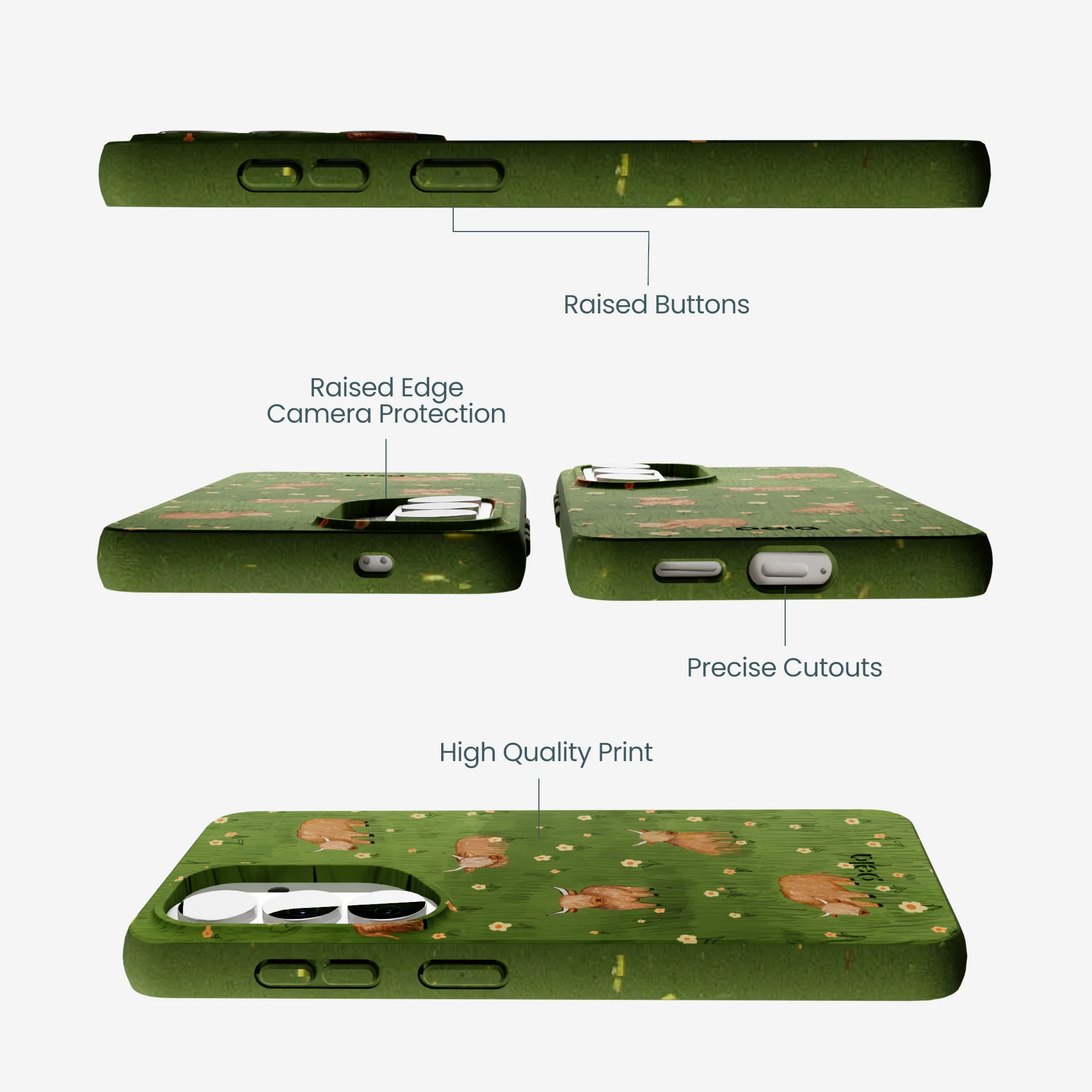 Forest Floor Cozy Cows Samsung Galaxy S26 Case - Image 2