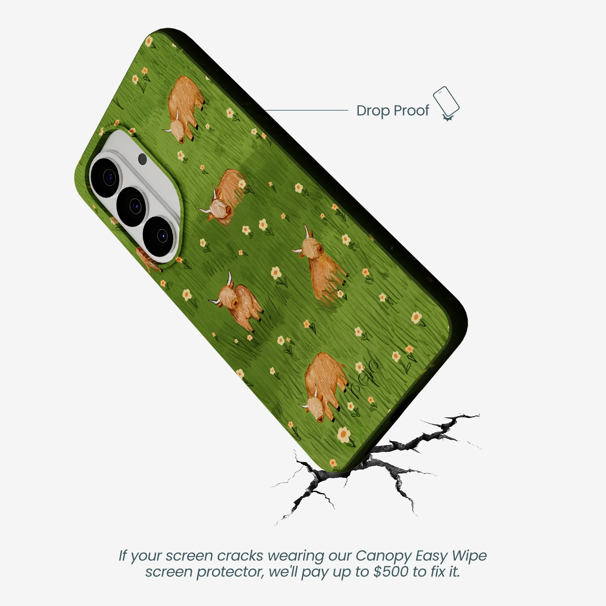 Forest Floor Cozy Cows Samsung Galaxy S26 Case - Image 4