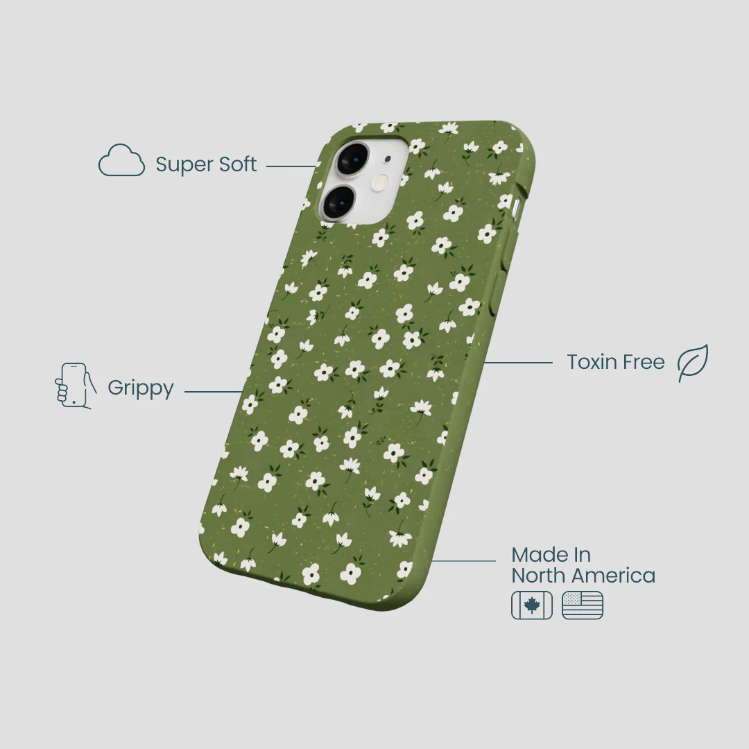 Forest Floor Ditzy Greens iPhone 12 Mini Case - Image 4
