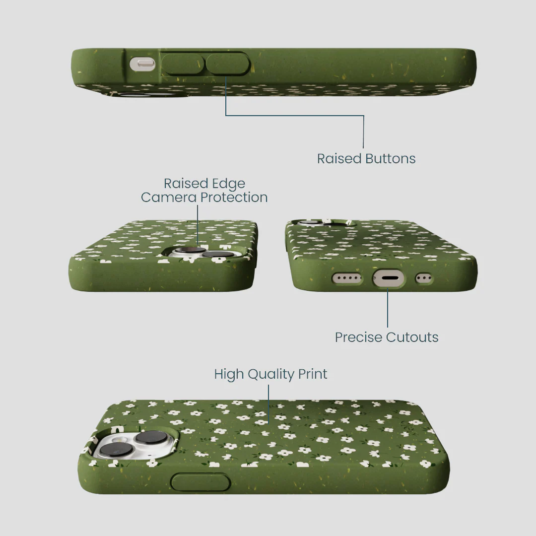 Forest Floor Ditzy Greens iPhone 13 Case - Image 3