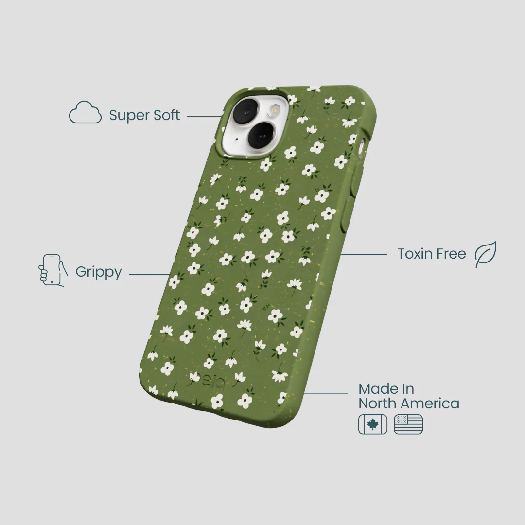 Forest Floor Ditzy Greens iPhone 13 Mini Case - Image 4