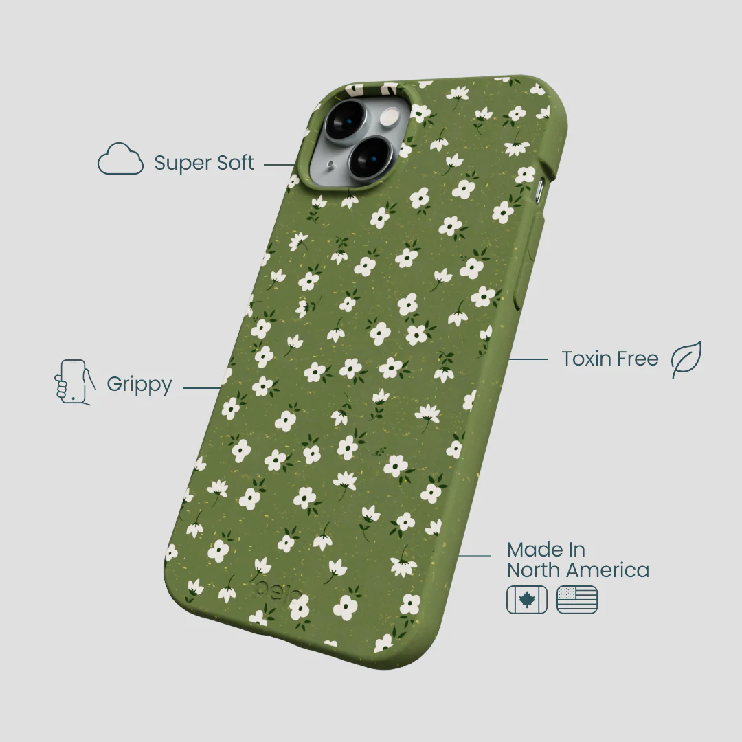 Forest Floor Ditzy Greens iPhone 14 Plus Case - Image 4