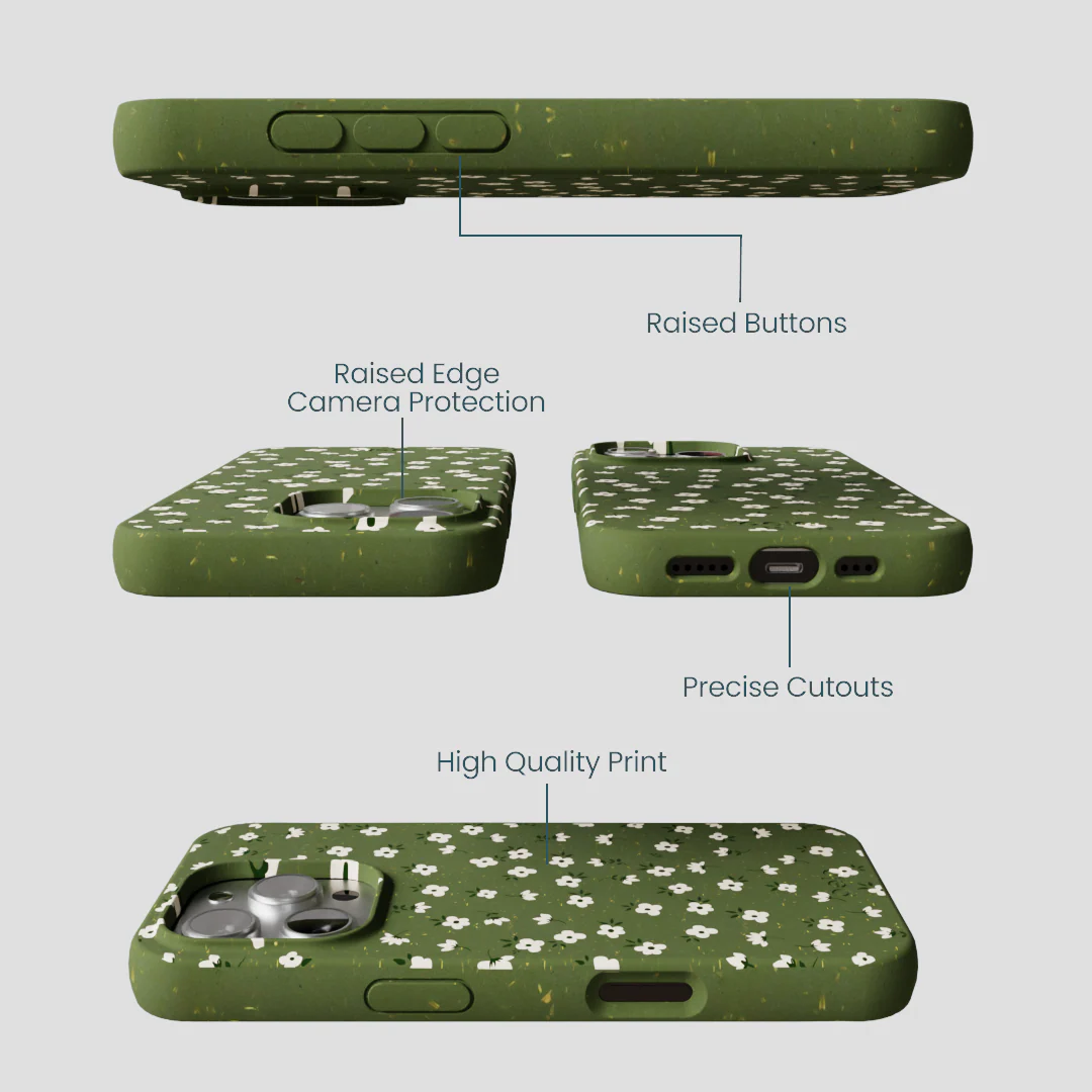 Forest Floor Ditzy Greens iPhone 16 Pro Case - Image 3