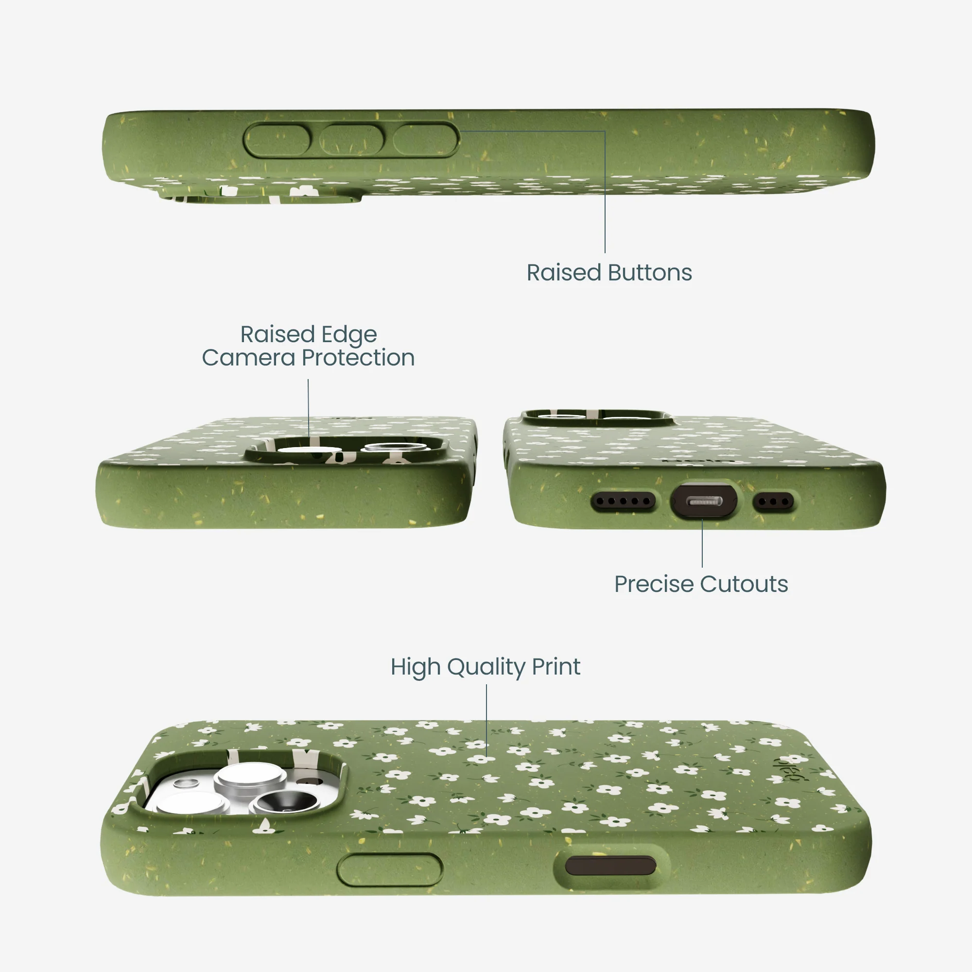 Forest Floor Ditzy Greens iPhone 16 Pro Max Case - Image 3