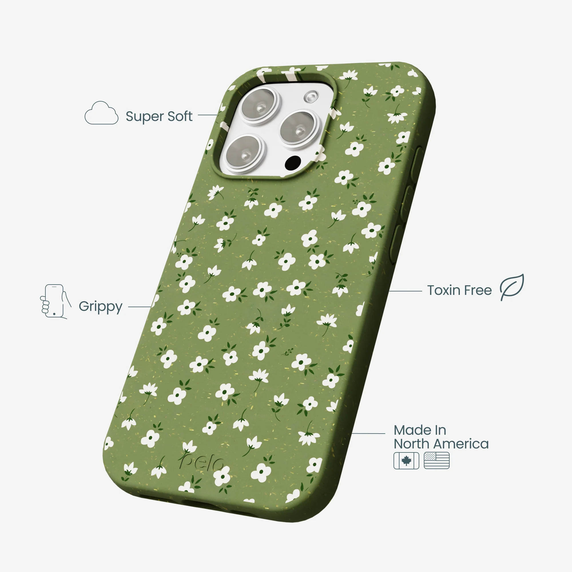 Forest Floor Ditzy Greens iPhone 16 Pro Max Case - Image 4