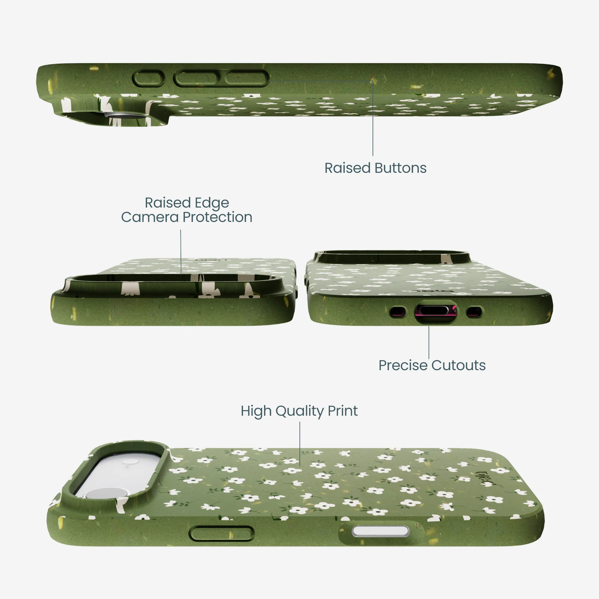 Forest Floor Ditzy Greens iPhone Air Case - Image 3