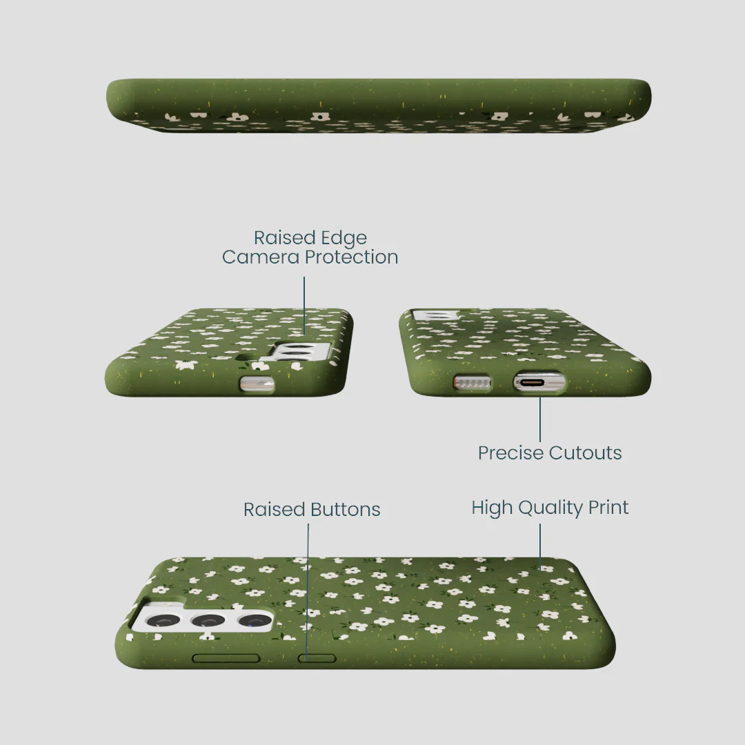 Forest Floor Ditzy Greens Samsung Galaxy S22 Case - Image 3