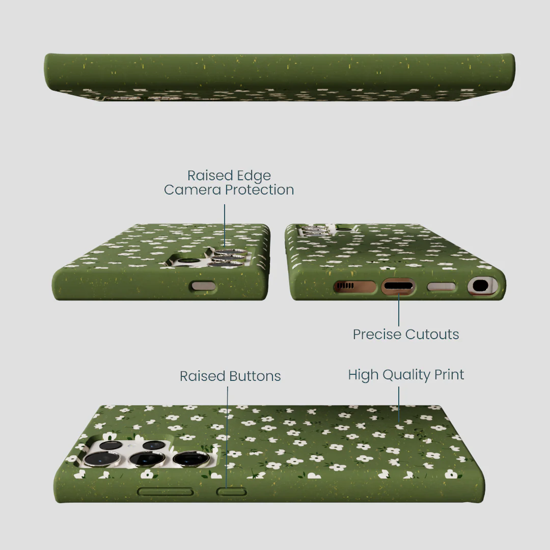 Forest Floor Ditzy Greens Samsung Galaxy S24 Ultra Case - Image 3