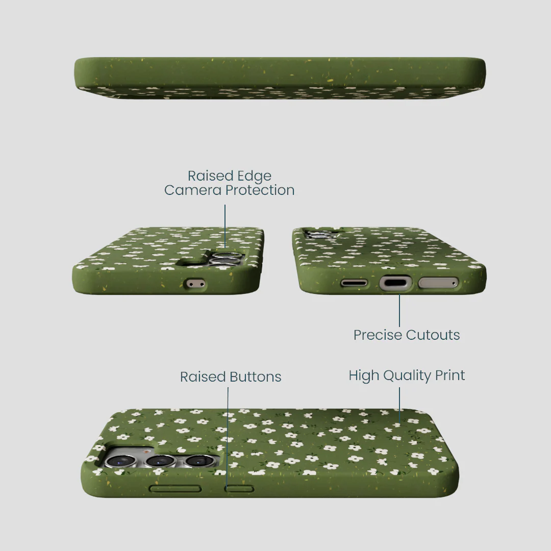 Forest Floor Ditzy Greens Samsung Galaxy S25 Case - Image 3