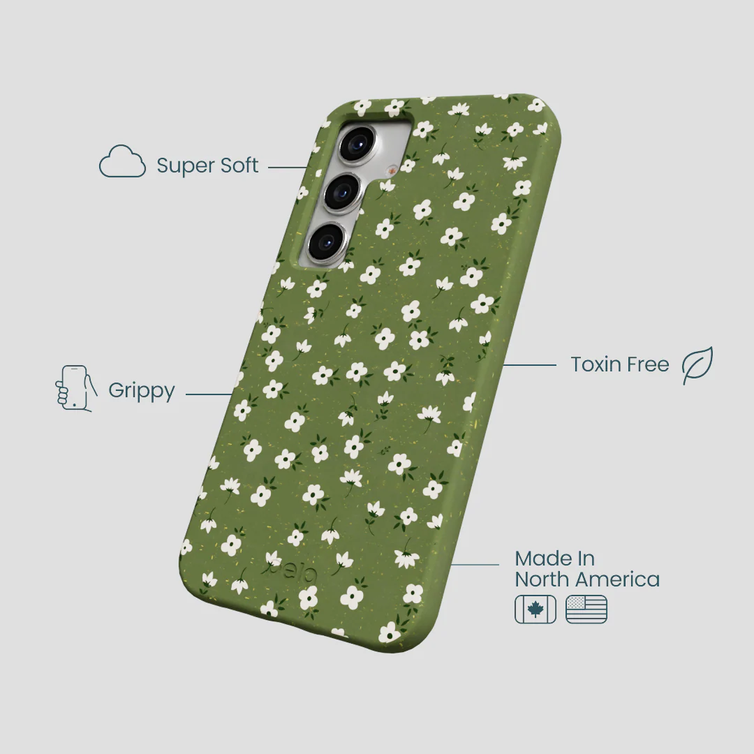Forest Floor Ditzy Greens Samsung Galaxy S25 Case - Image 4
