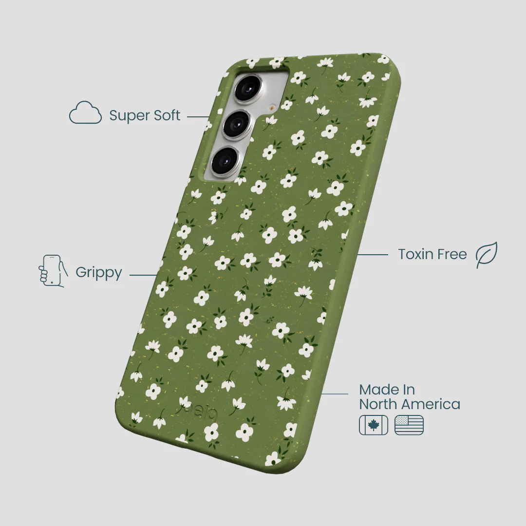 Forest Floor Ditzy Greens Samsung Galaxy S25+(Plus) Case - Image 4