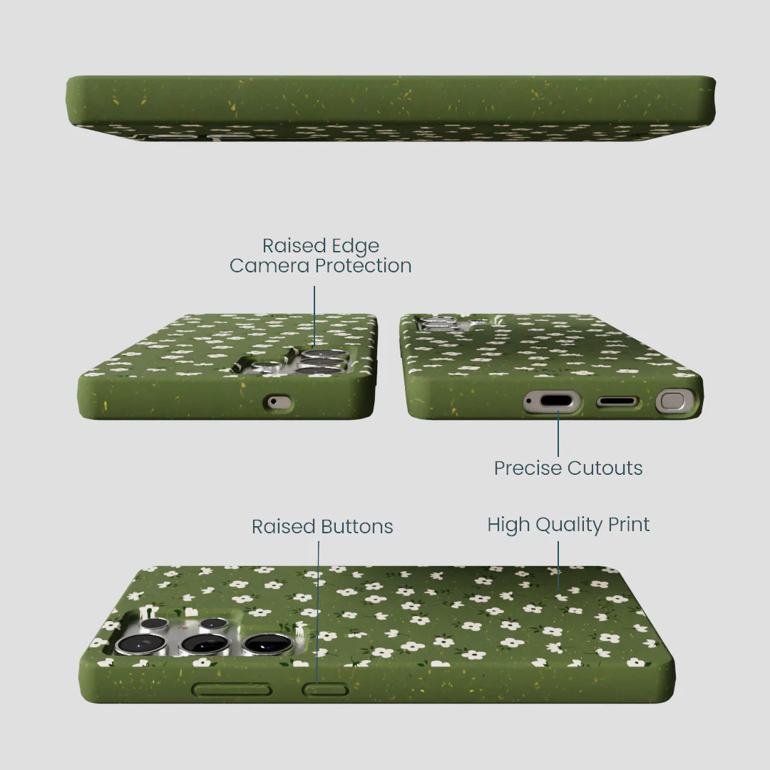 Forest Floor Ditzy Greens Samsung Galaxy S25 Ultra Case - Image 3