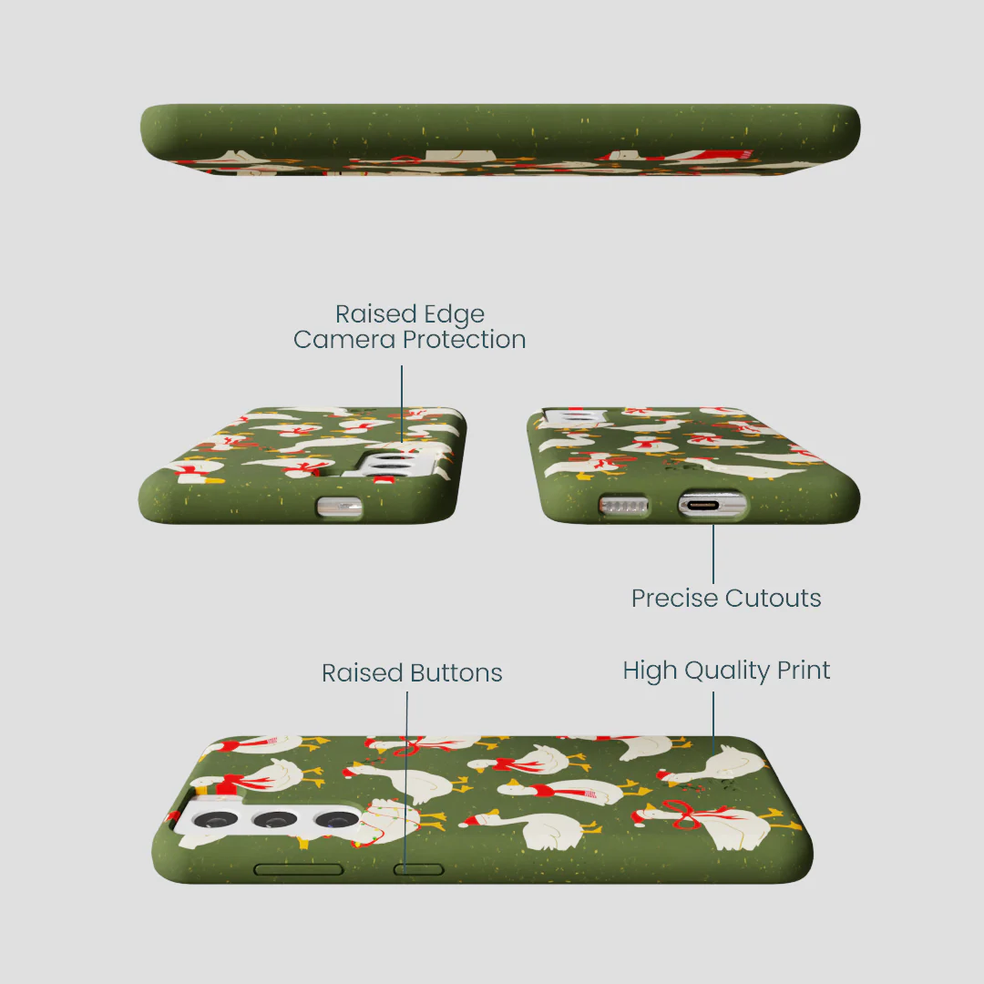 Forest Floor Duck the Halls Samsung Galaxy S21 Case - Image 3