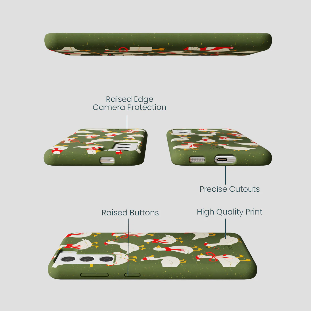 Forest Floor Duck the Halls Samsung Galaxy S22 Case - Image 3
