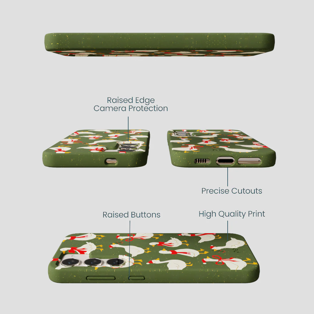 Forest Floor Duck the Halls Samsung Galaxy S24 Case - Image 3