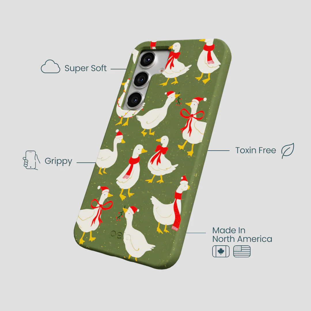 Forest Floor Duck the Halls Samsung Galaxy S25 Case - Image 4