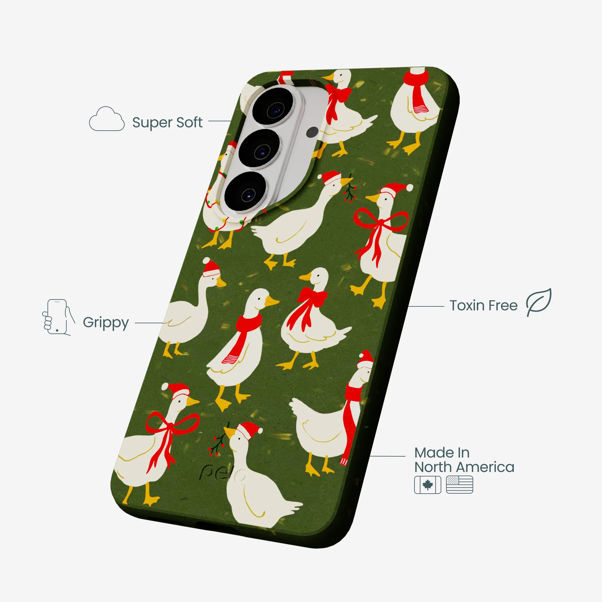 Forest Floor Duck the Halls Samsung Galaxy S26 Case - Image 4
