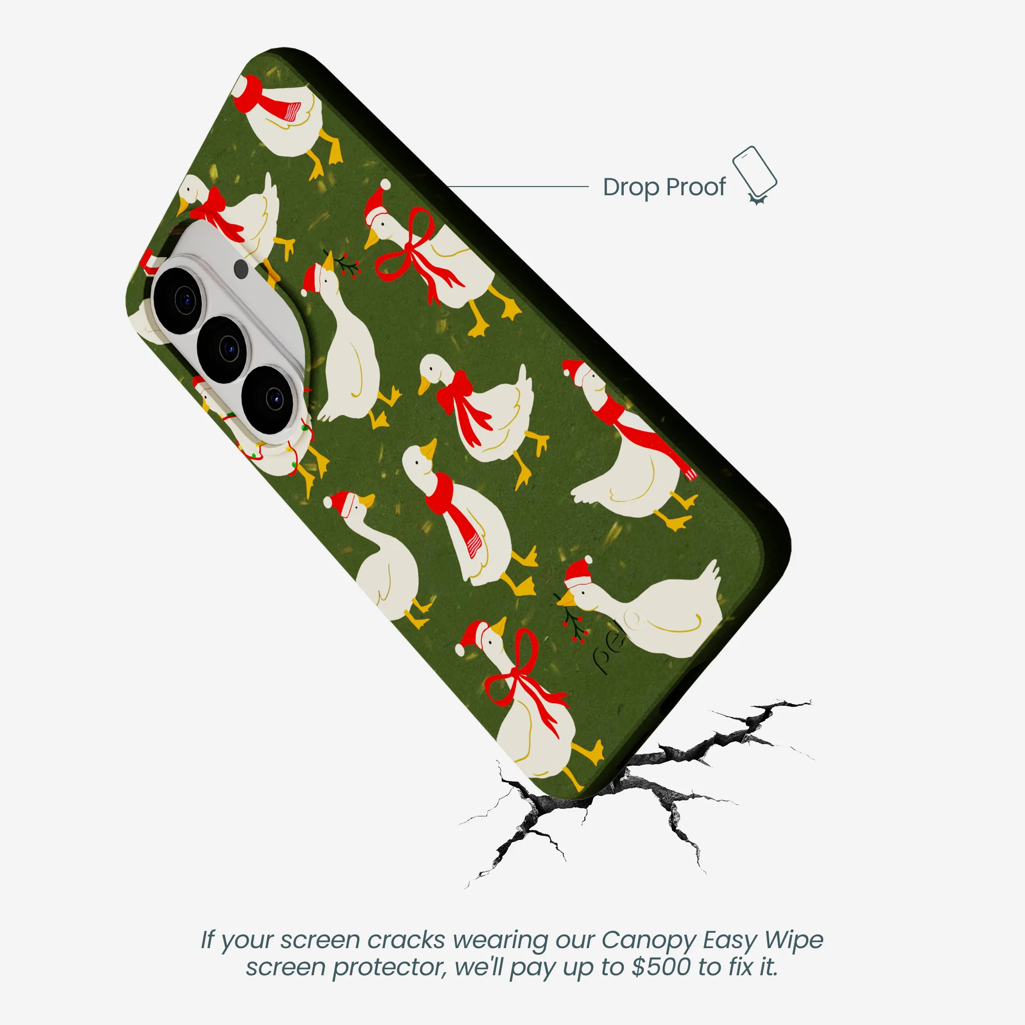 Forest Floor Duck the Halls Samsung Galaxy S26 Case - Image 5