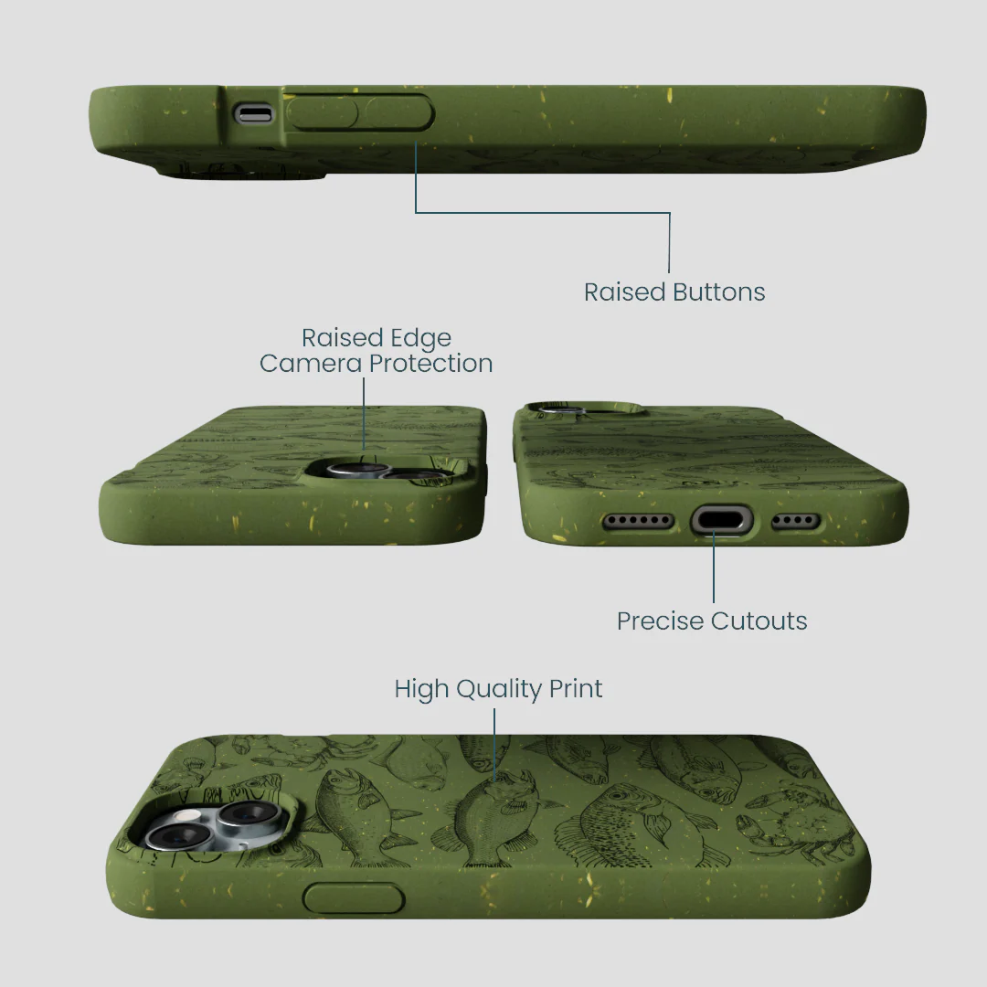 Forest Floor Fishing Lodge iPhone 15 Plus Case - Image 3