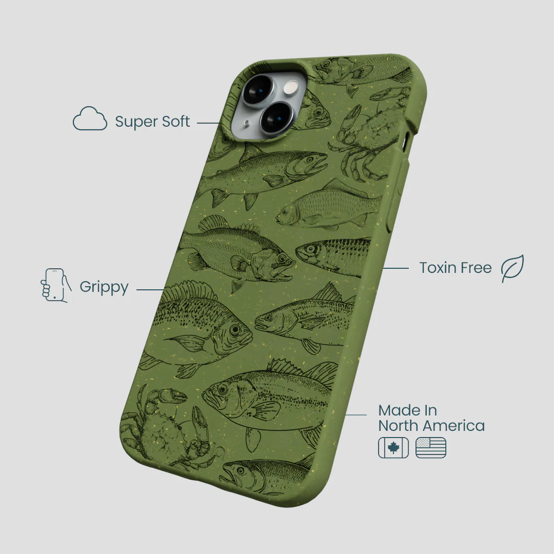 Forest Floor Fishing Lodge iPhone 15 Plus Case - Image 4
