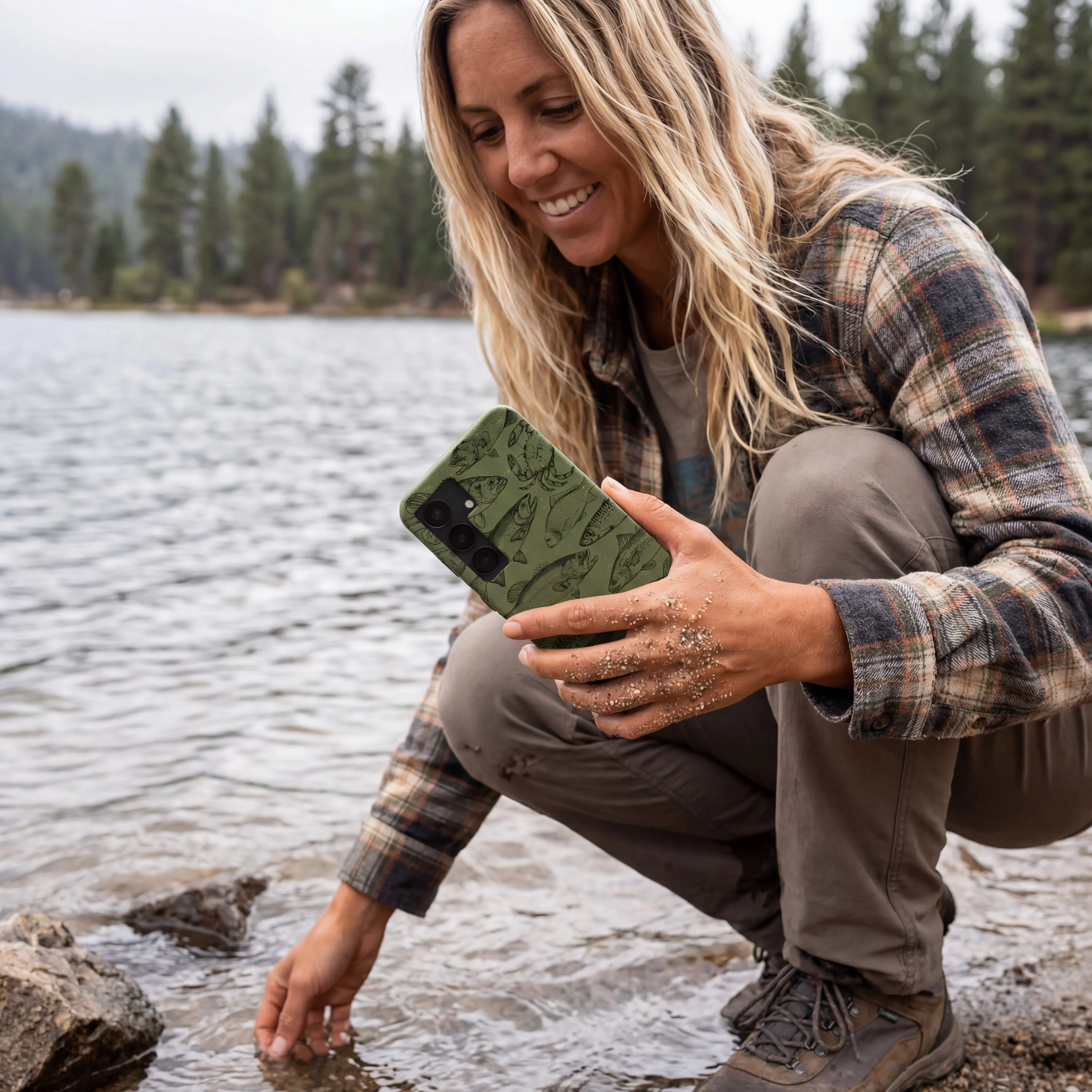 Forest Floor Fishing Lodge Samsung Galaxy S25+(Plus) Case - Image 2