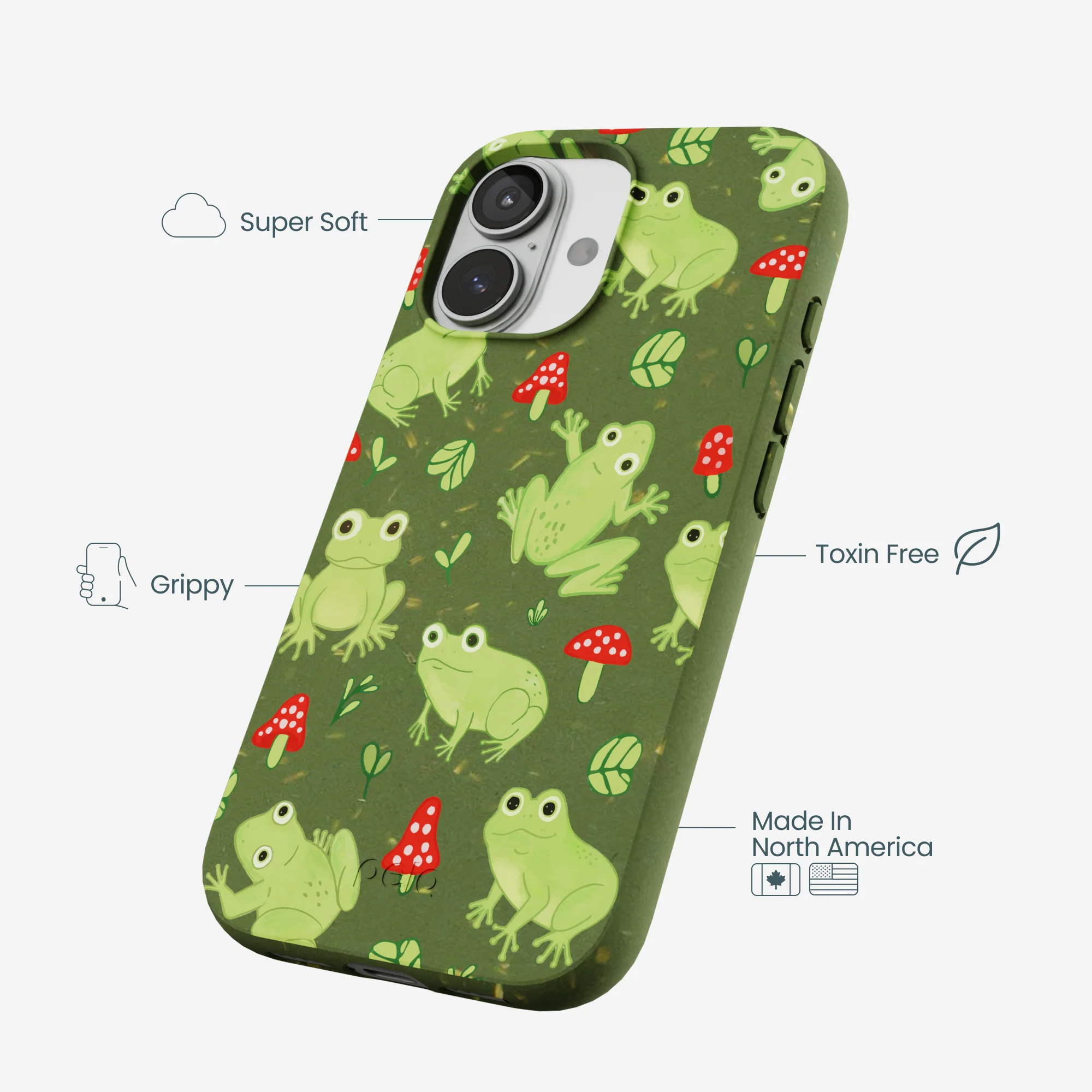 Forest Floor Frog Folk iPhone 17 Case - Image 4