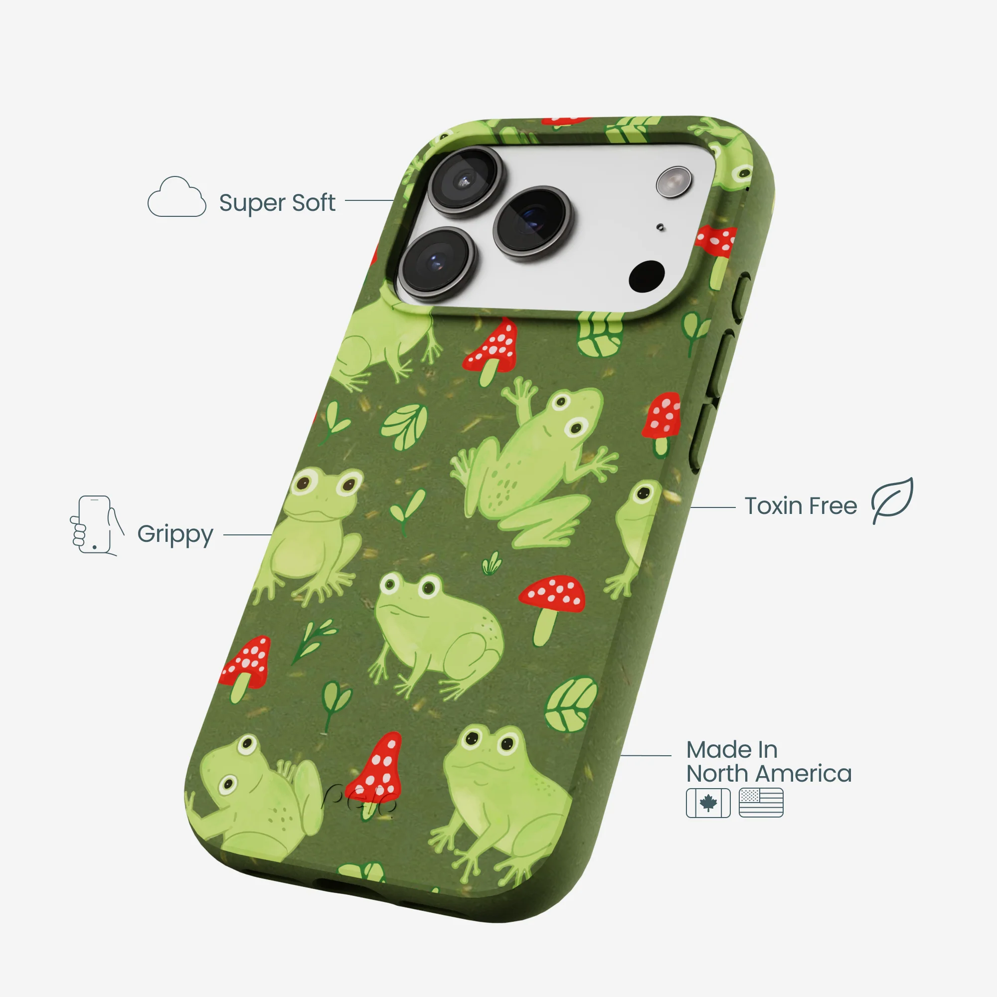 Forest Floor Frog Folk iPhone 17 Pro Case - Image 4