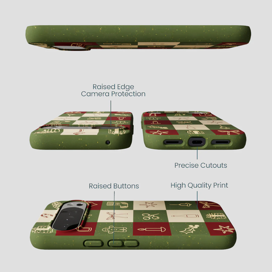 Forest Floor Holiday Squares Google Pixel 10 Pro XL Case - Image 3