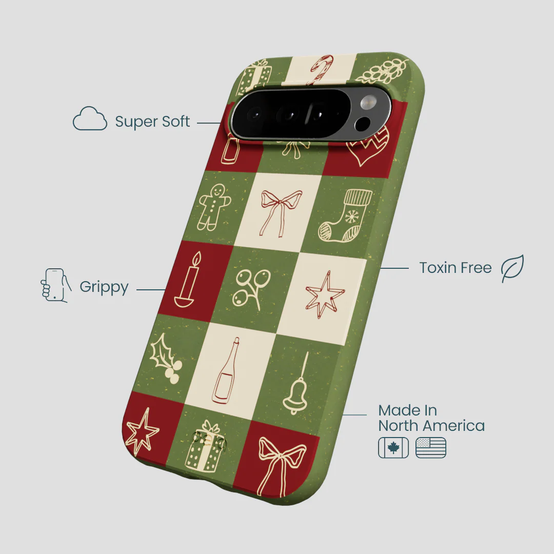 Forest Floor Holiday Squares Google Pixel 10 Pro XL Case - Image 4