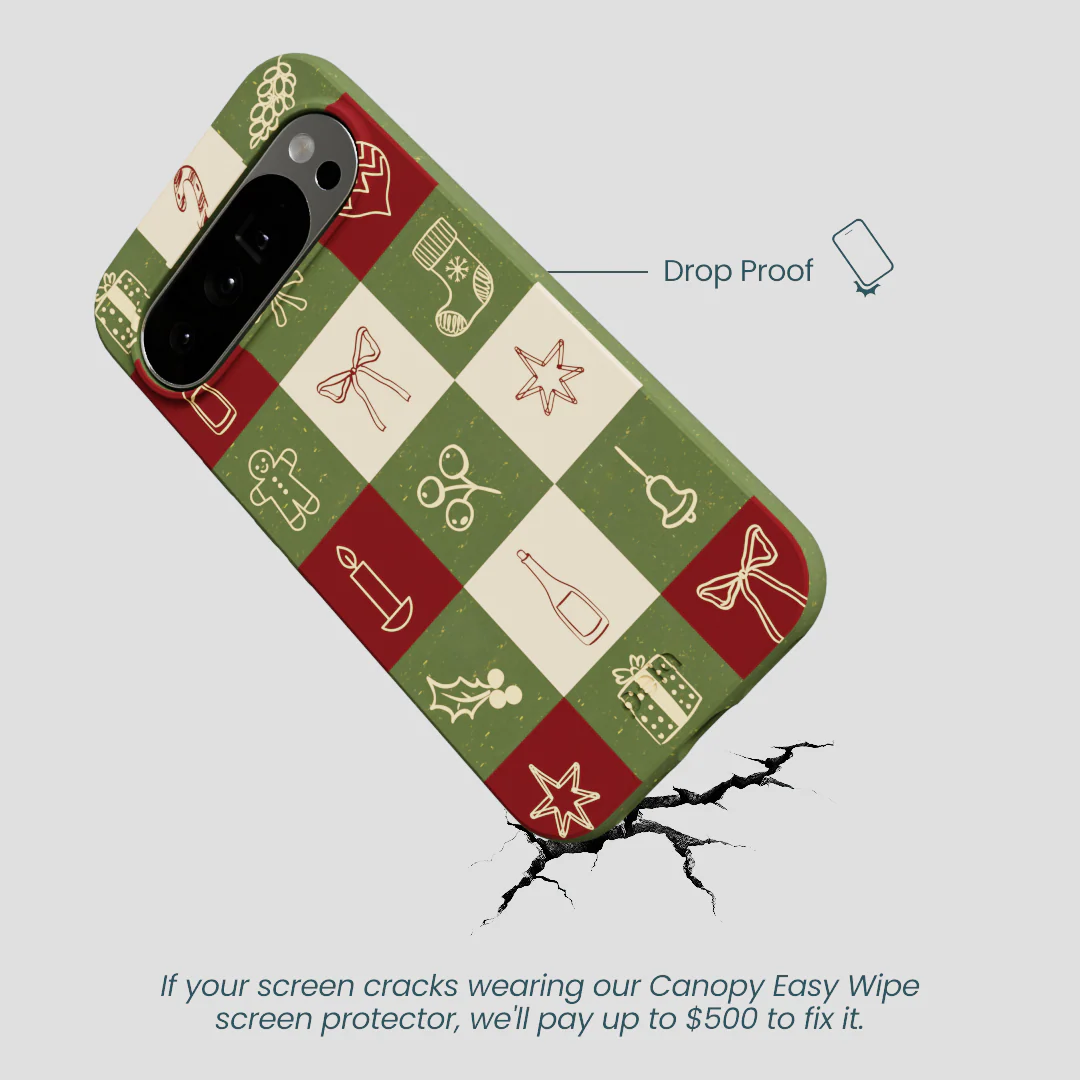 Forest Floor Holiday Squares Google Pixel 10 Pro XL Case - Image 5