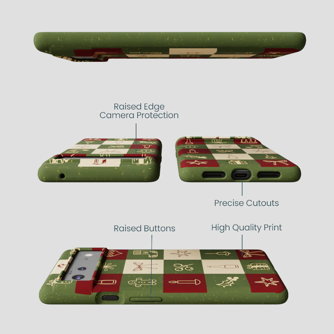 Forest Floor Holiday Squares Google Pixel 6a Case - Image 3