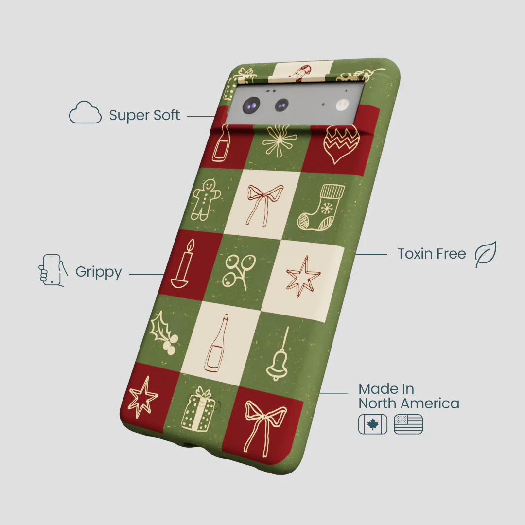 Forest Floor Holiday Squares Google Pixel 6a Case - Image 4