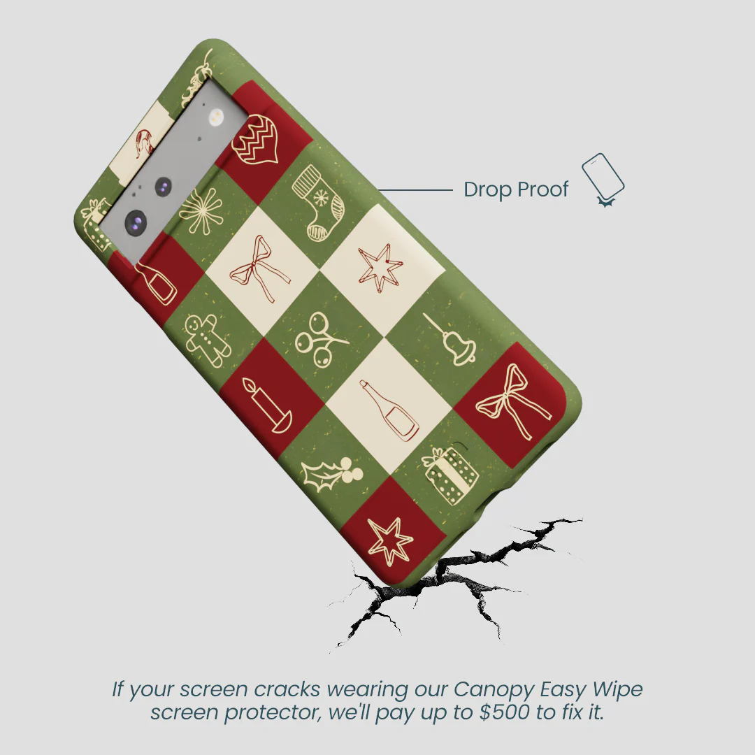 Forest Floor Holiday Squares Google Pixel 6a Case - Image 5