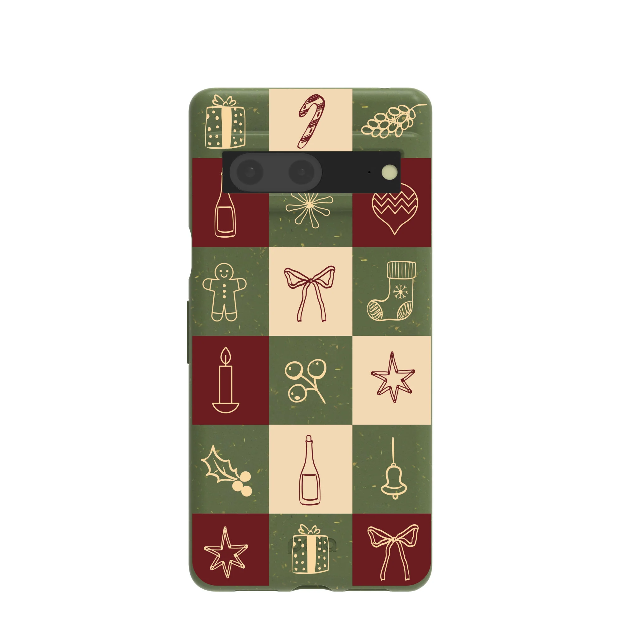 Forest Floor Holiday Squares Google Pixel 7 Case