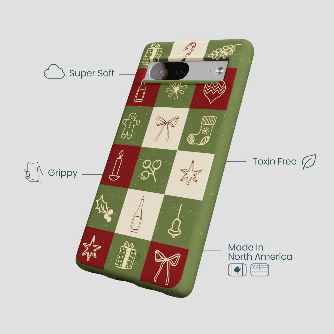 Forest Floor Holiday Squares Google Pixel 7 Case - Image 4