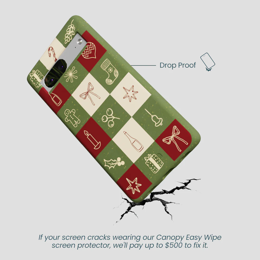 Forest Floor Holiday Squares Google Pixel 7 Case - Image 5