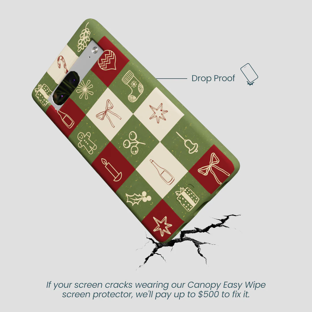 Forest Floor Holiday Squares Google Pixel 7a Case - Image 5