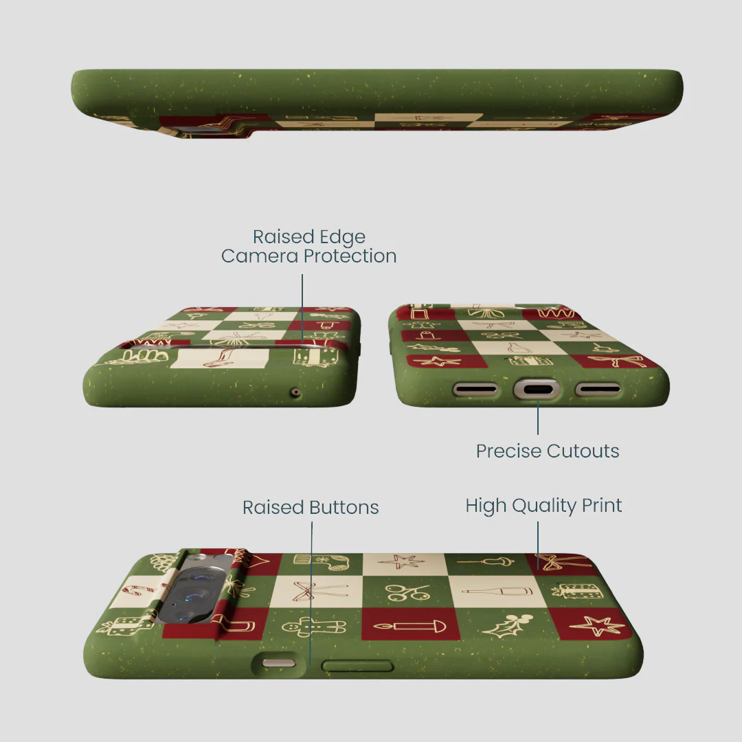 Forest Floor Holiday Squares Google Pixel 8 Pro Case - Image 3