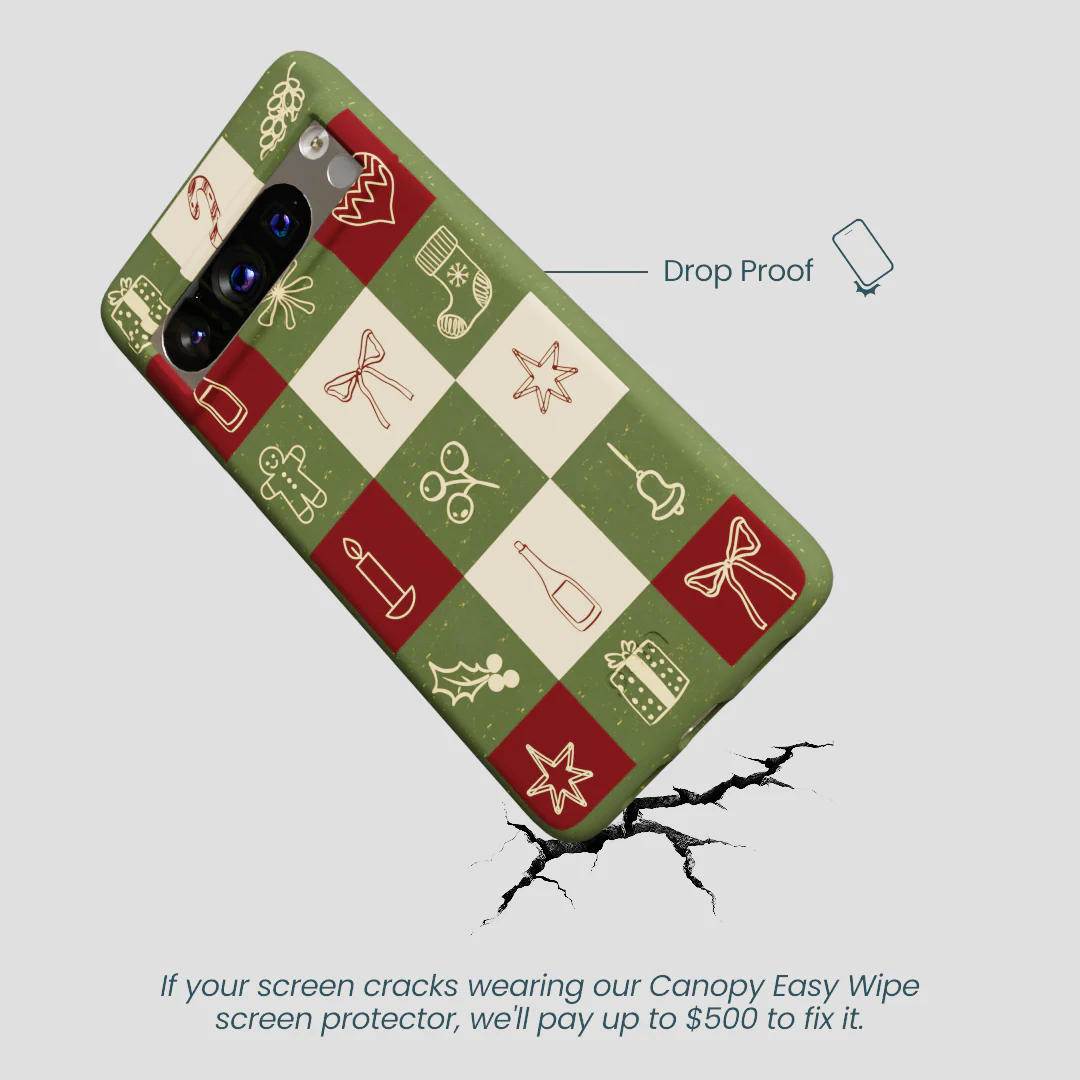 Forest Floor Holiday Squares Google Pixel 8 Pro Case - Image 5