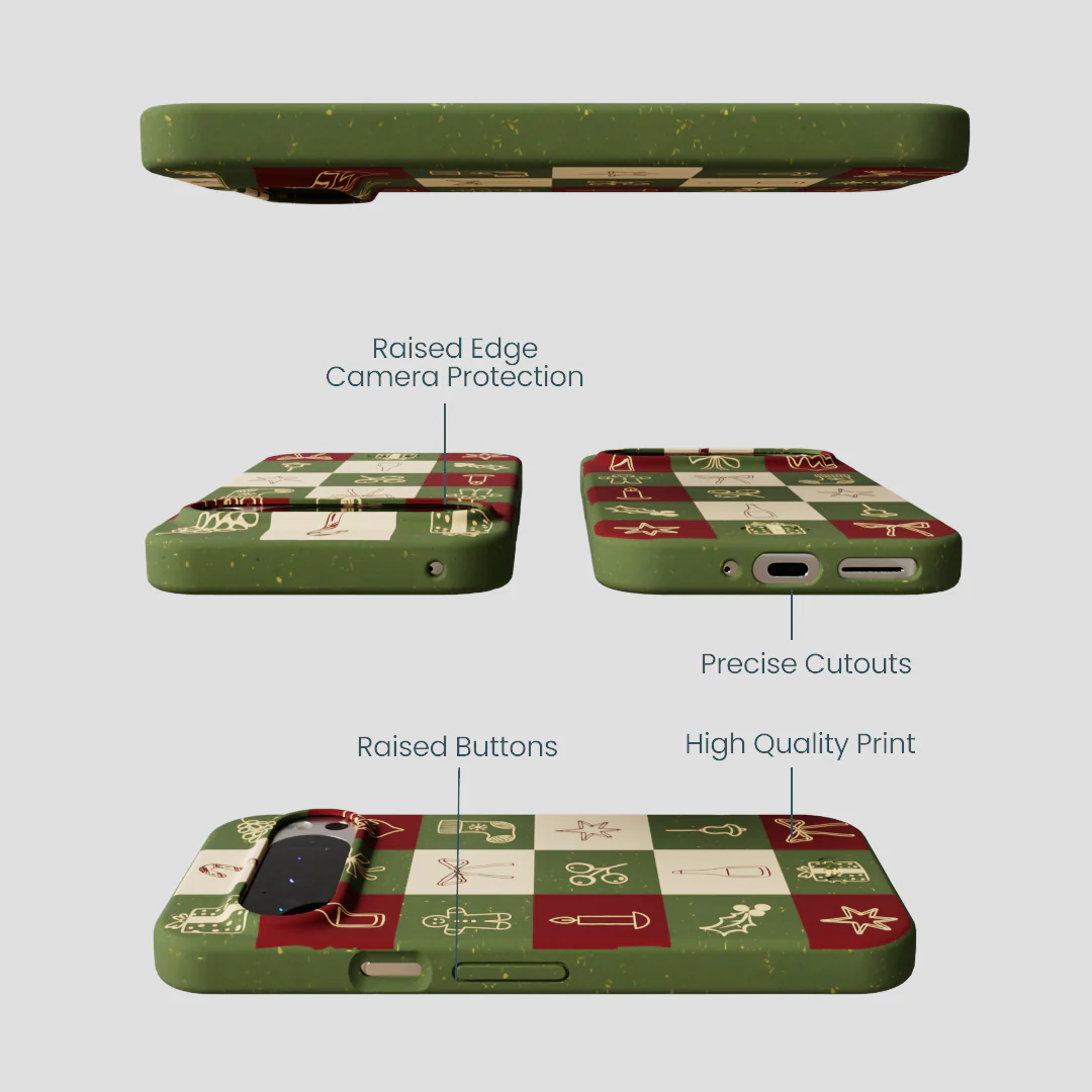 Forest Floor Holiday Squares Google Pixel 9/9 Pro Case - Image 3